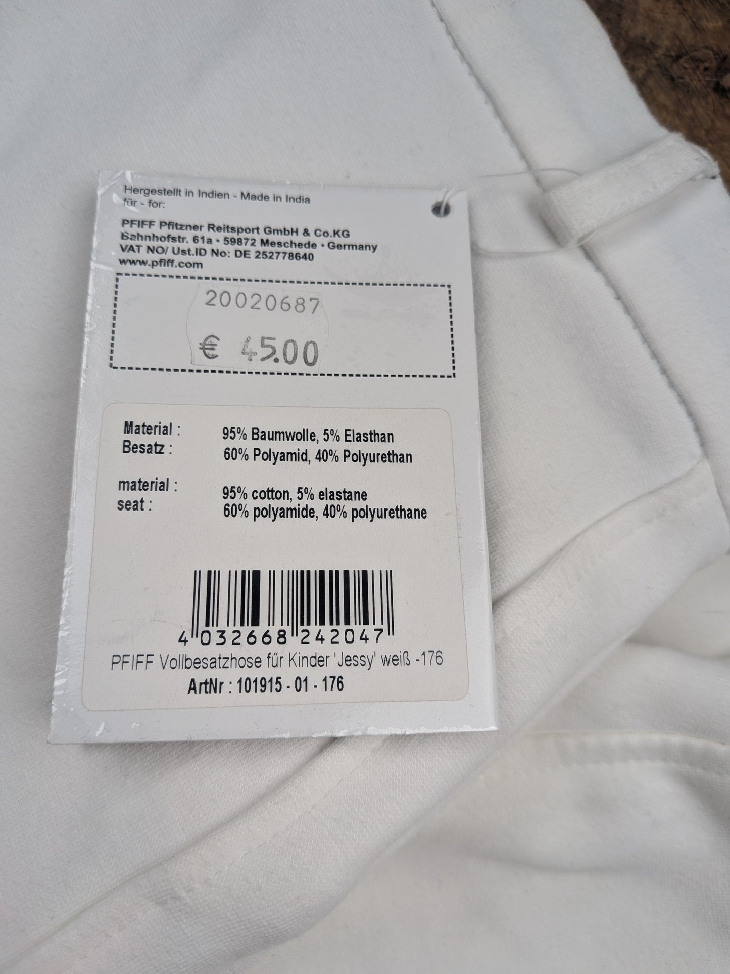 Pfiff Reithose Gr. 172